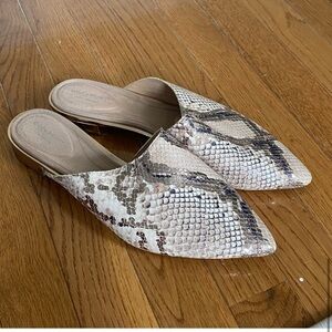Rockport snakeskin mule size 10